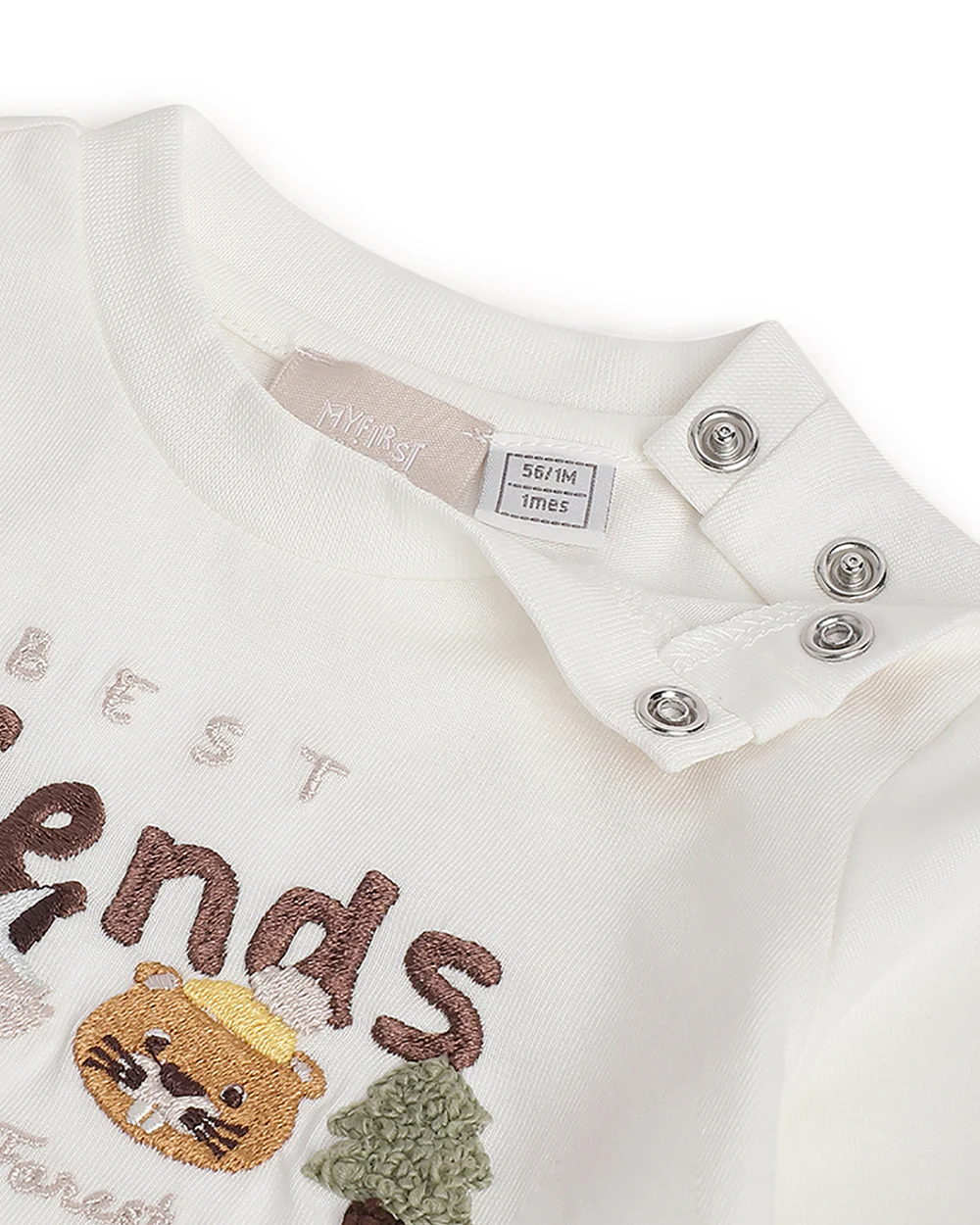 Chicco White T-shirt-Applique-Cotton-For Infants - Image 4
