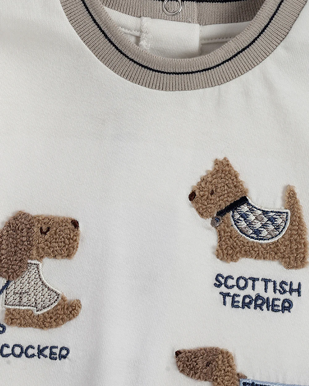 Chicco White T-shirt-Embellished-Cotton-For Infants - Image 5