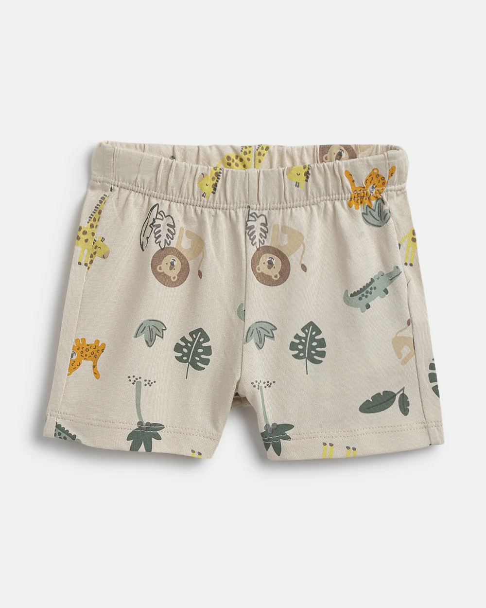 Chicco Beige Shorts-Cotton-Printed-For Infants
