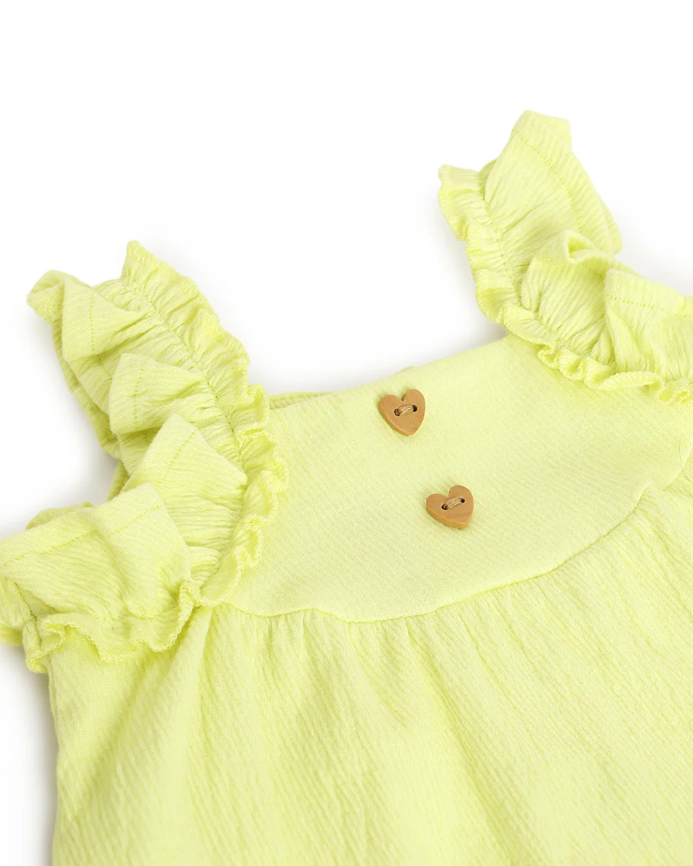 Chicco Yellow Frock Dress-Solid-Cotton-For Infants - Image 3