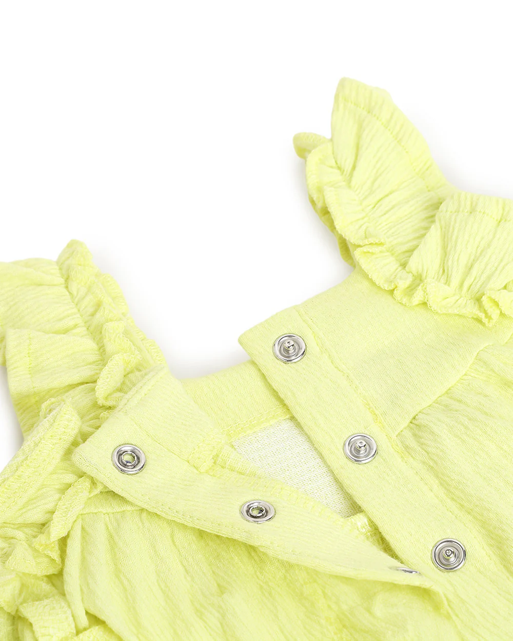 Chicco Yellow Frock Dress-Solid-Cotton-For Infants - Image 4