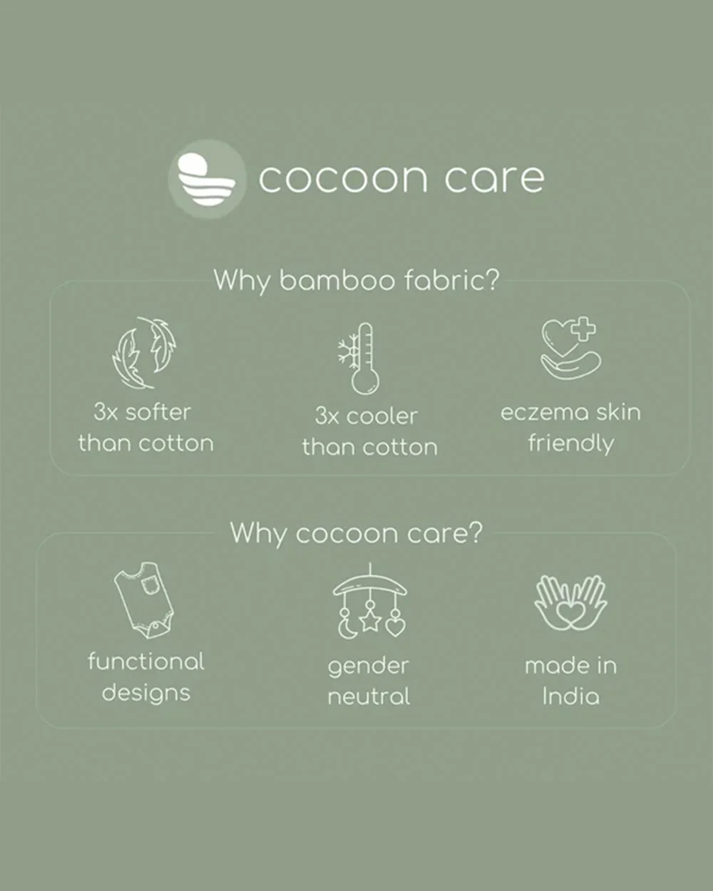 Cocoon Care Bamboo Muslin Wash Cloth-Happy Toucan & Plant Lover-Pack of 2-For Infants - Image 5