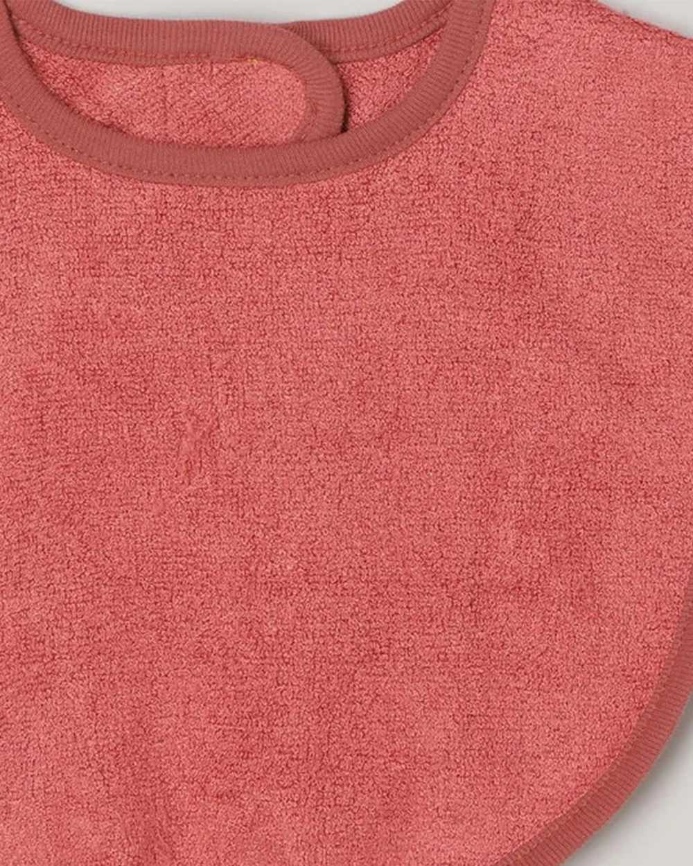 Cocoon Care Bamboo Terry Bib-Brick Red-With Adjustable Velcro-For Infants - Image 2