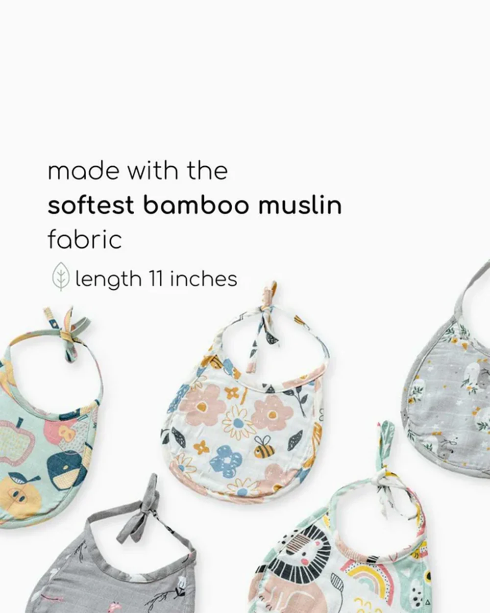 Cocoon Care Bamboo Terry Bib-With Soft Bamboo Muslin-Busy Bee & Cheerful Stripes-Pack of 2-For Infants - Image 6