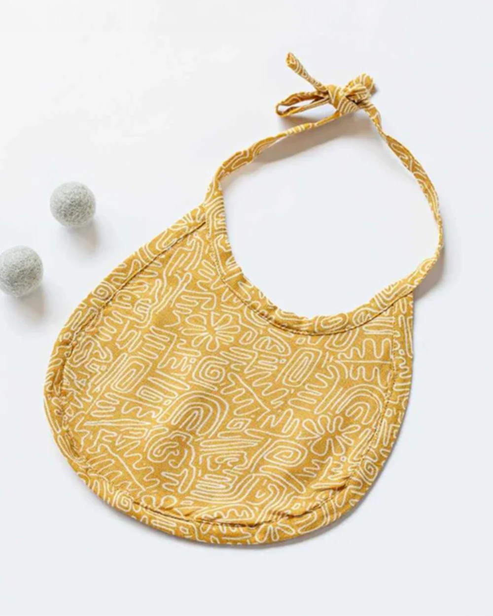 Cocoon Care Bamboo Terry Bib-With Soft Bamboo Muslin-Hedgehog Blossoms & Yellow Dwelling-Pack of 2-For Infants - Image 5
