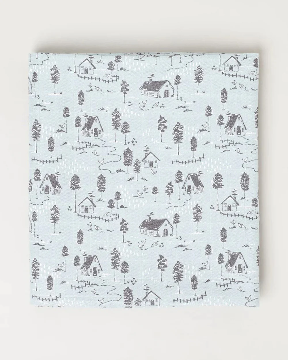 Cocoon Care Farm House & Sky Blue Swaddle-Bamboo Muslin-Pack of 2-Infant Wraps - Image 2