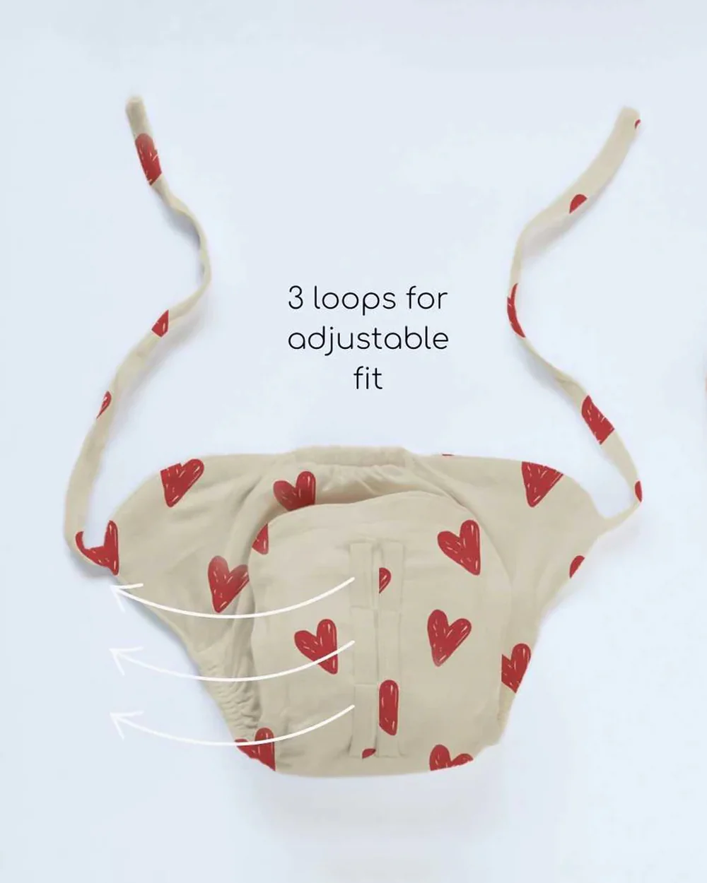 Cocoon Care Heart & Soul Cloth Nappy-Bamboo Knit Fabric-Washable & Reusable - Image 2