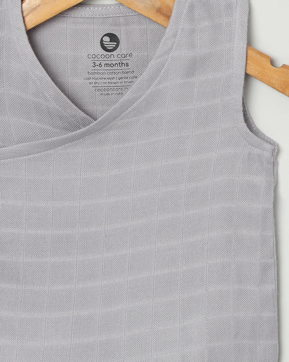 Cocoon Care Lavender Kimono Vest-Solid-Bamboo Muslin-For Infants - Image 5