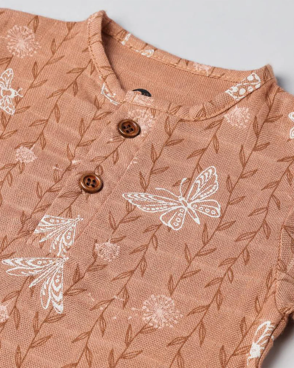 Cocoon Care Orange T-shirt & Shorts Set-Bugs and Butterfly-Bamboo Muslin-For Infants - Image 5