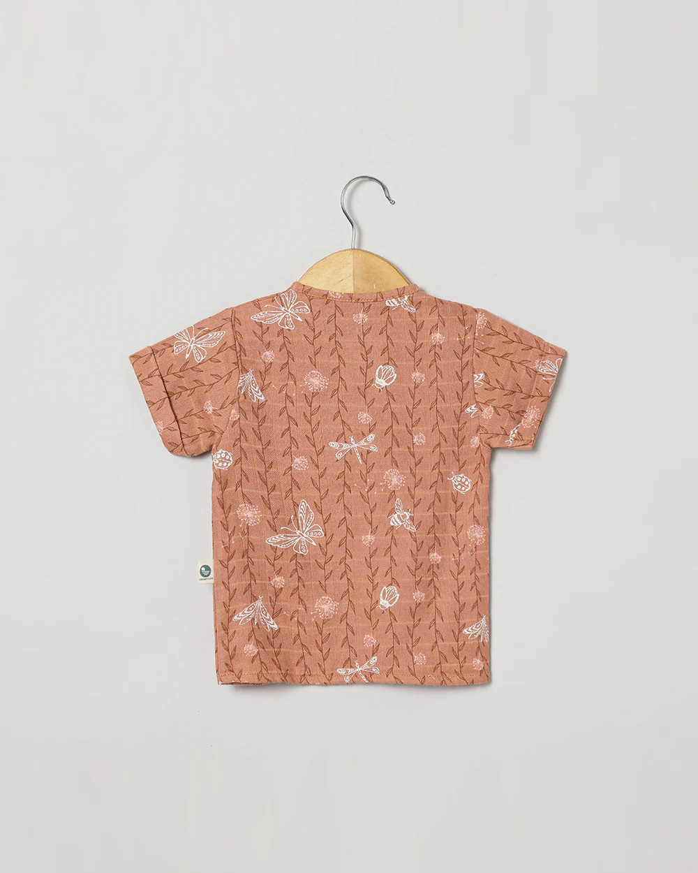 Cocoon Care Orange T-shirt & Shorts Set-Bugs and Butterfly-Bamboo Muslin-For Infants - Image 7