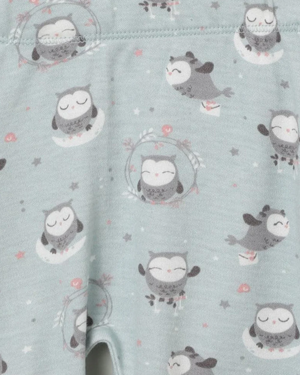 Cocoon Care Pastel Green Coord Set-Navy Blue & Wise Owl-Bamboo Muslin-Pack of 2-For Infants - Image 3