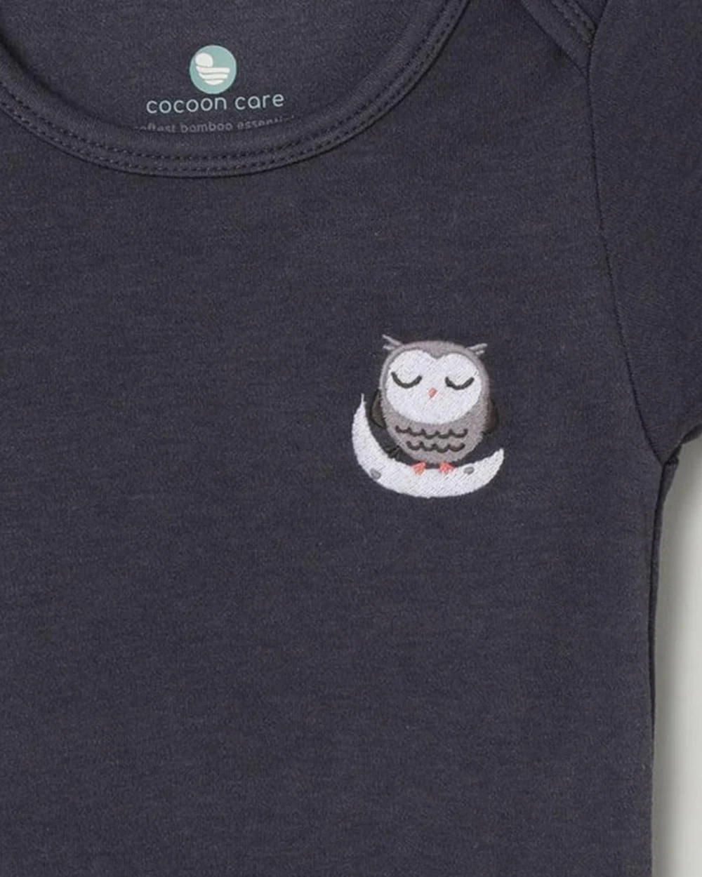 Cocoon Care Pastel Green Coord Set-Navy Blue & Wise Owl-Bamboo Muslin-Pack of 2-For Infants - Image 4