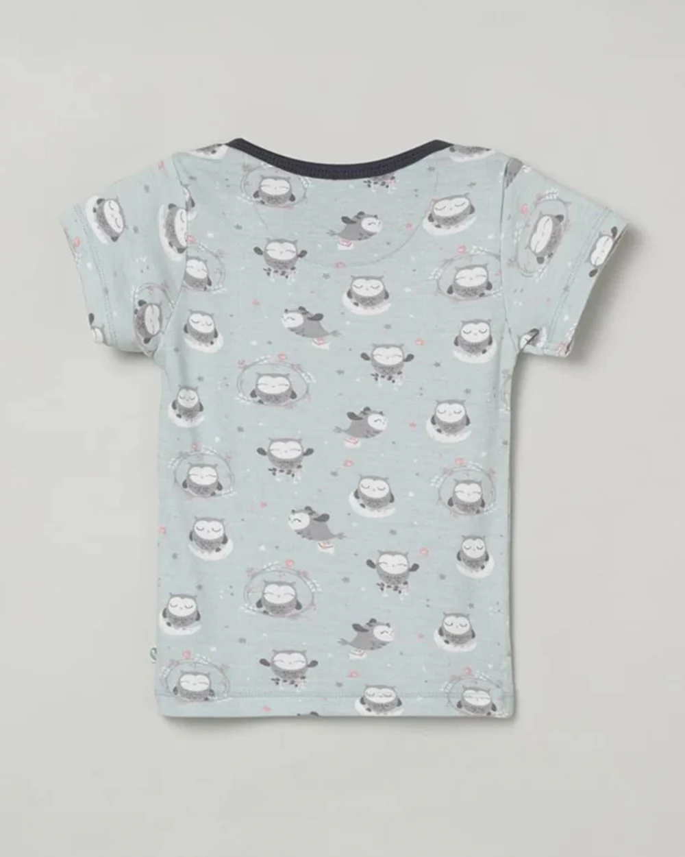 Cocoon Care Pastel Green Coord Set-Navy Blue & Wise Owl-Bamboo Muslin-Pack of 2-For Infants - Image 7