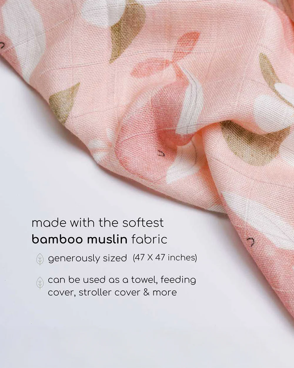 Cocoon Care Pink Whale Bamboo Muslin Swaddle-Peach-Infant Wraps - Image 2