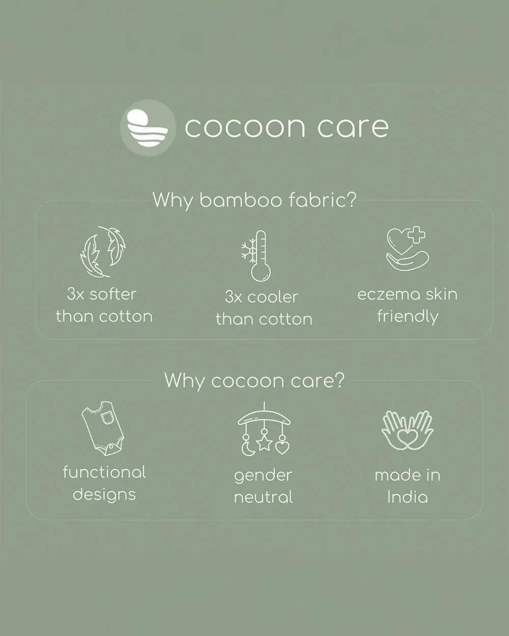 Cocoon Care Playful Notes Baby Sleeping Bag/Pod-Bamboo Cotton-With 2 Way Zipper-Newborn Bed - Image 10
