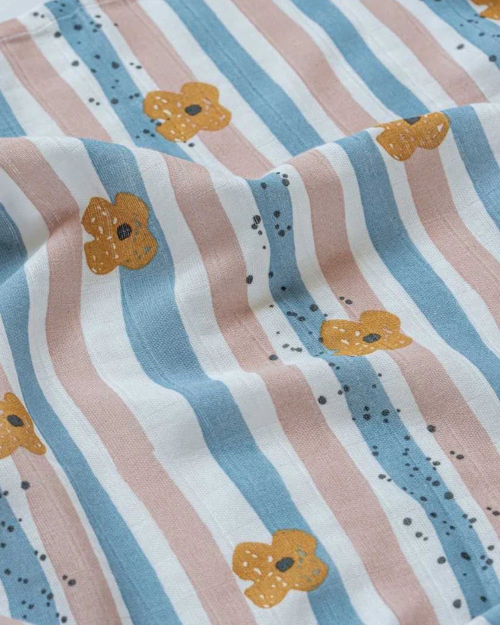 Cocoon Care Swaddle & Blanket Combo Pack-With Soft & Breathable Bamboo Muslin-Cheerful Stripes - Image 3