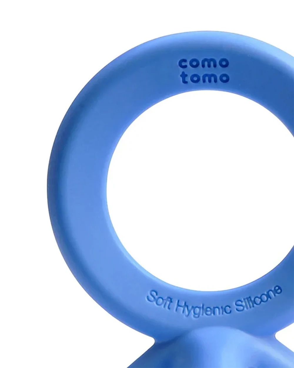Comotomo Silicone Teether-Global Award Winner-Non Choking Design-Baby Finger Sized-Blue - Image 3