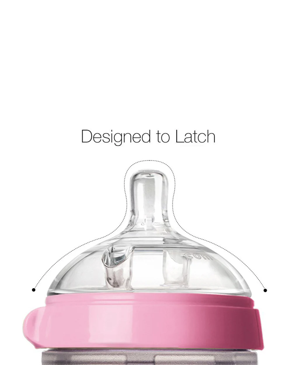 Comotomo Wide Neck Silicone Feeding Bottle-Global Award Winner-With Medium Flow Nipple-3 to 6M-Dual Anti Colic Vent-250 ml-Pink - Image 5