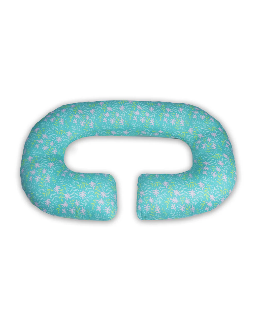 Coozly C shaped Pregnancy Pillow-Full Body-Green Flora-Super Premium-Microfibre-Removable & Washable Cover-For Maternity - Image 5