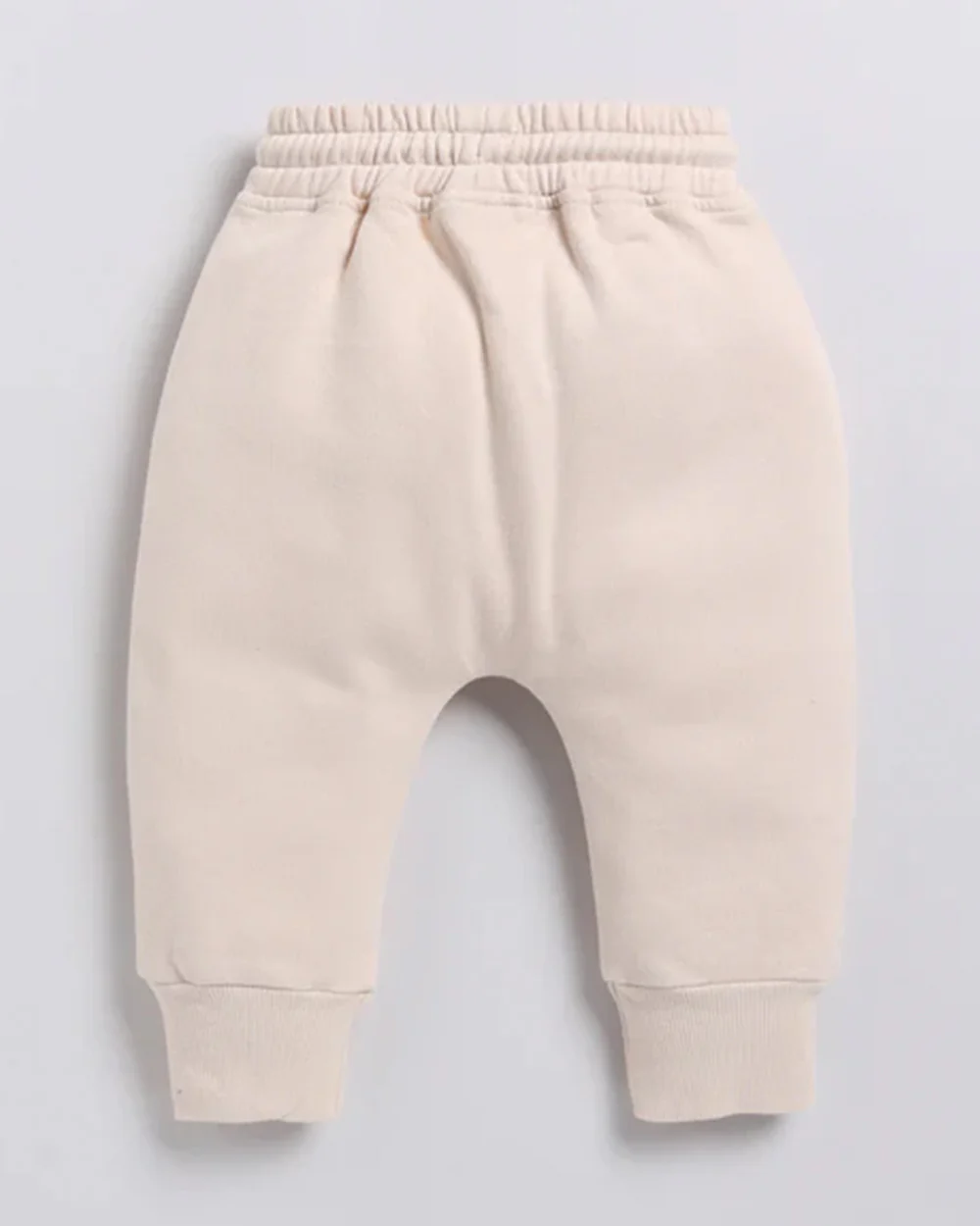 Cot & Candy Baby Beige Winter Wear Jogger-Solid-GOTS Certified Organic Fleece-For Infants - Image 4