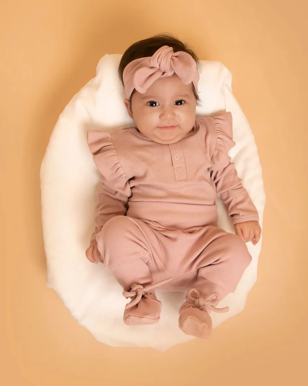 Cot & Candy Baby Blush Pink Full Sleeve Bodysuit New Born Gift Set-Pack Of 5-Gift For Baby Shower & Baby Birthday - Image 3