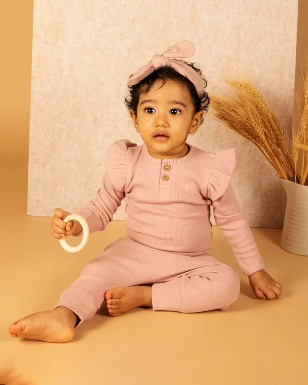 Cot & Candy Baby Blush Pink Full Sleeve Bodysuit New Born Gift Set-Pack Of 5-Gift For Baby Shower & Baby Birthday - Image 6