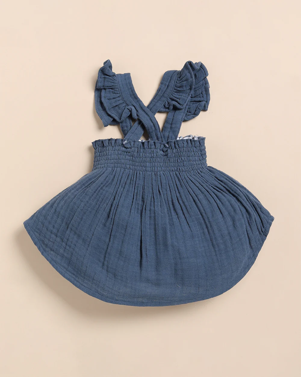 Cot & Candy Baby Denim Top & Bloomer Set-Solid-Muslin-For Infants - Image 3
