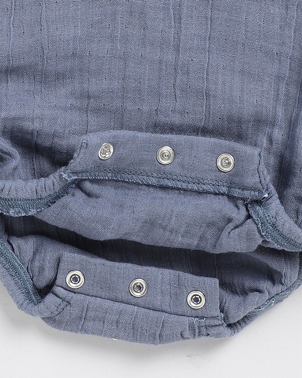Cot & Candy Baby Blue Romper-Solid-Organic Cotton-For Infants - Image 4