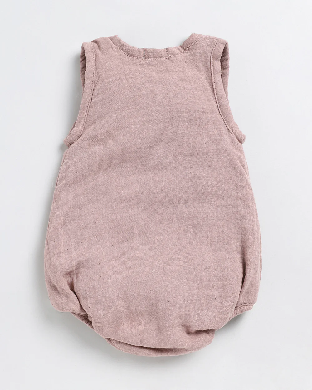 Cot & Candy Baby Blush Pink Romper-Solid-Muslin-For Infants - Image 2
