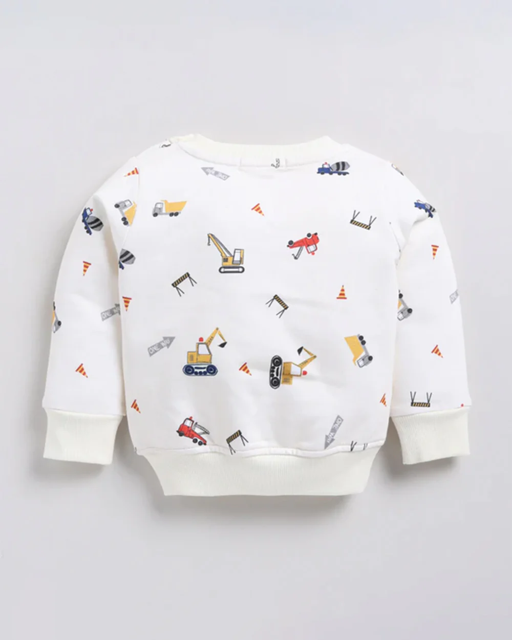 Cot & Candy Baby Off White Winter Wear Sweatshirt & Jogger Set-Construction-GOTS Certified Organic Fleece-For Infants - Image 7