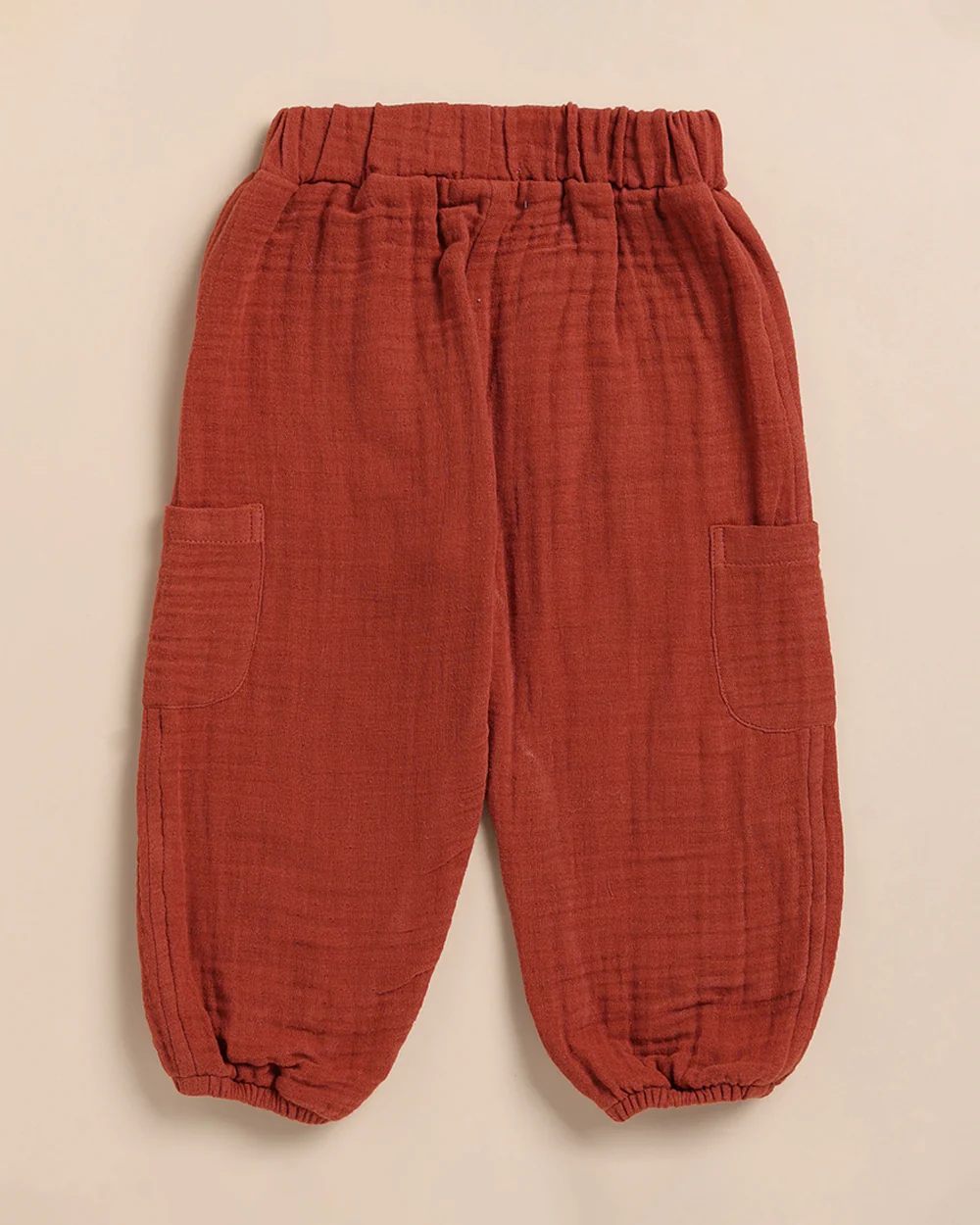 Cot & Candy Baby Picante Short Sleeve T-shirt & Jogger Set-Solid-Muslin-For Infants - Image 8