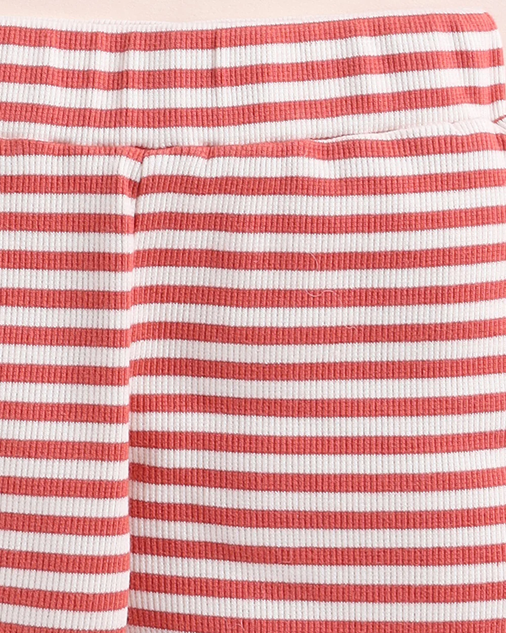 Cot & Candy Baby Red Jogger-Berry Stripe-Organic Cotton-For Infants - Image 4