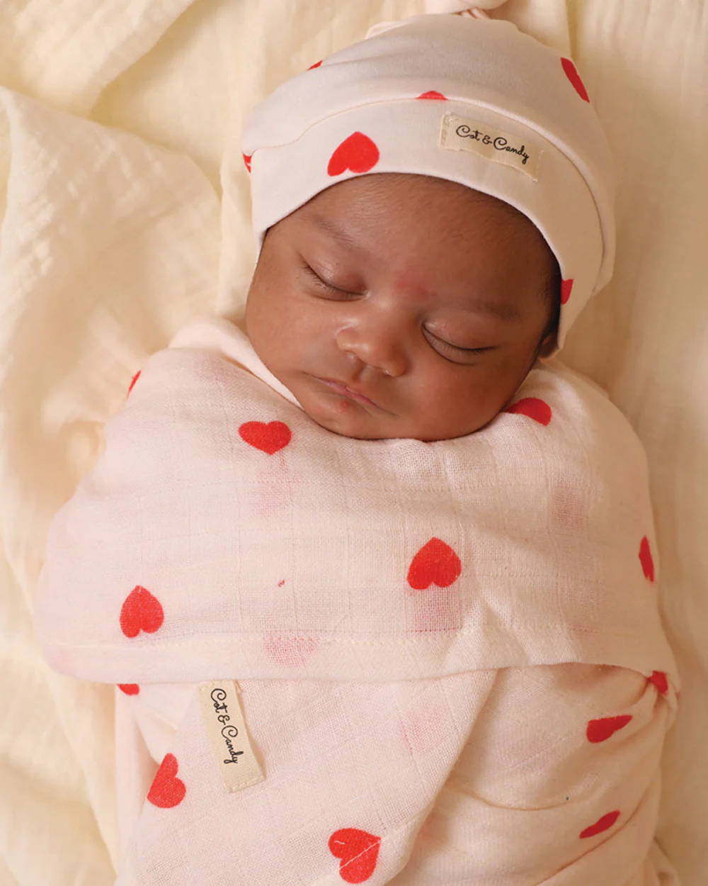 Cot & Candy Baby White Cap-Tiny Love-Organic Cotton-For Infants - Image 2