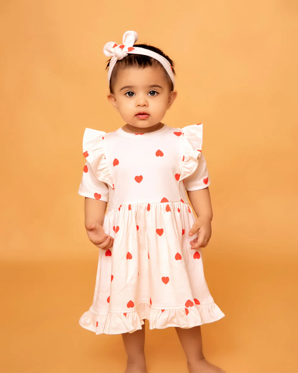 Cot & Candy Baby White Frock Dress-Tiny Love-Organic Cotton-For Infants - Image 2