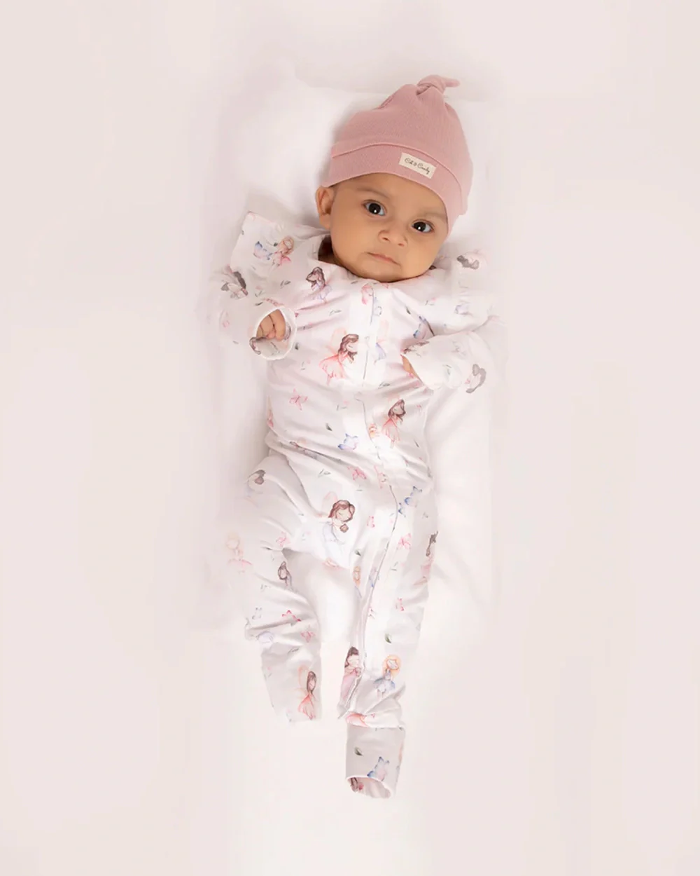 Cot & Candy Baby White Onesie-Fairytale Collection-Organic Cotton-For Infants - Image 2