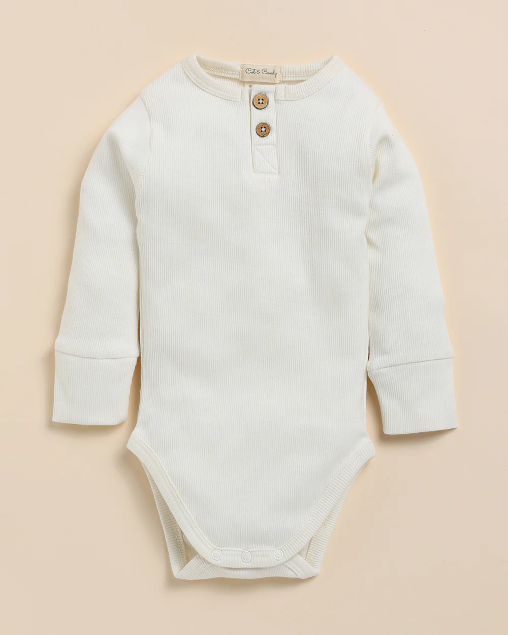 Cot & Candy Baby White & Aqua Winter Wear Bodysuit-Solid-Organic Cotton-Pack of 2-For Infants - Image 5