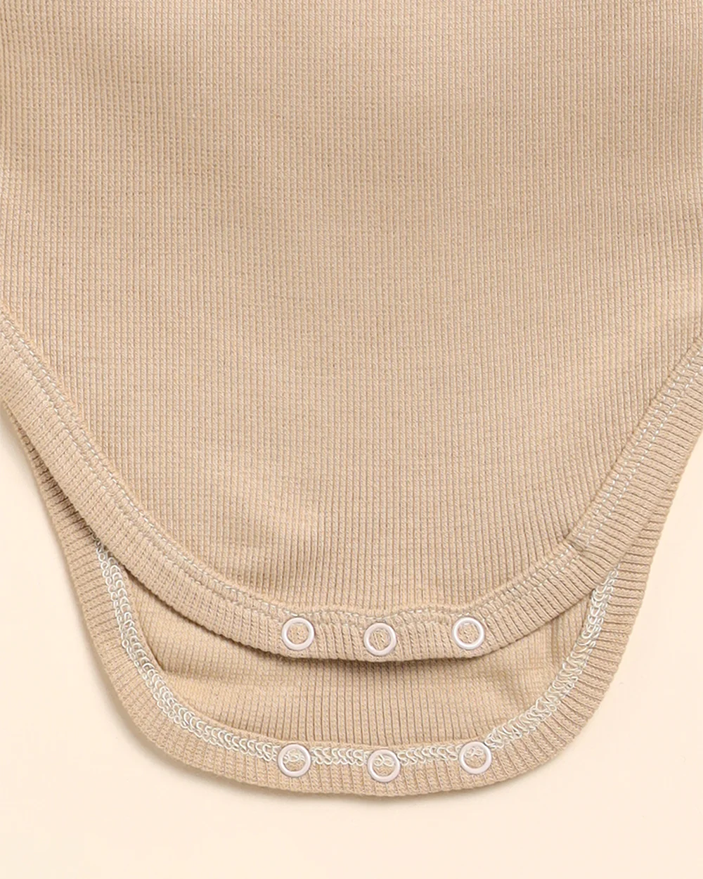 Cot & Candy Baby White Latte Winter Wear Bodysuit-Solid-Organic Cotton-Pack of 2-For Infants - Image 4