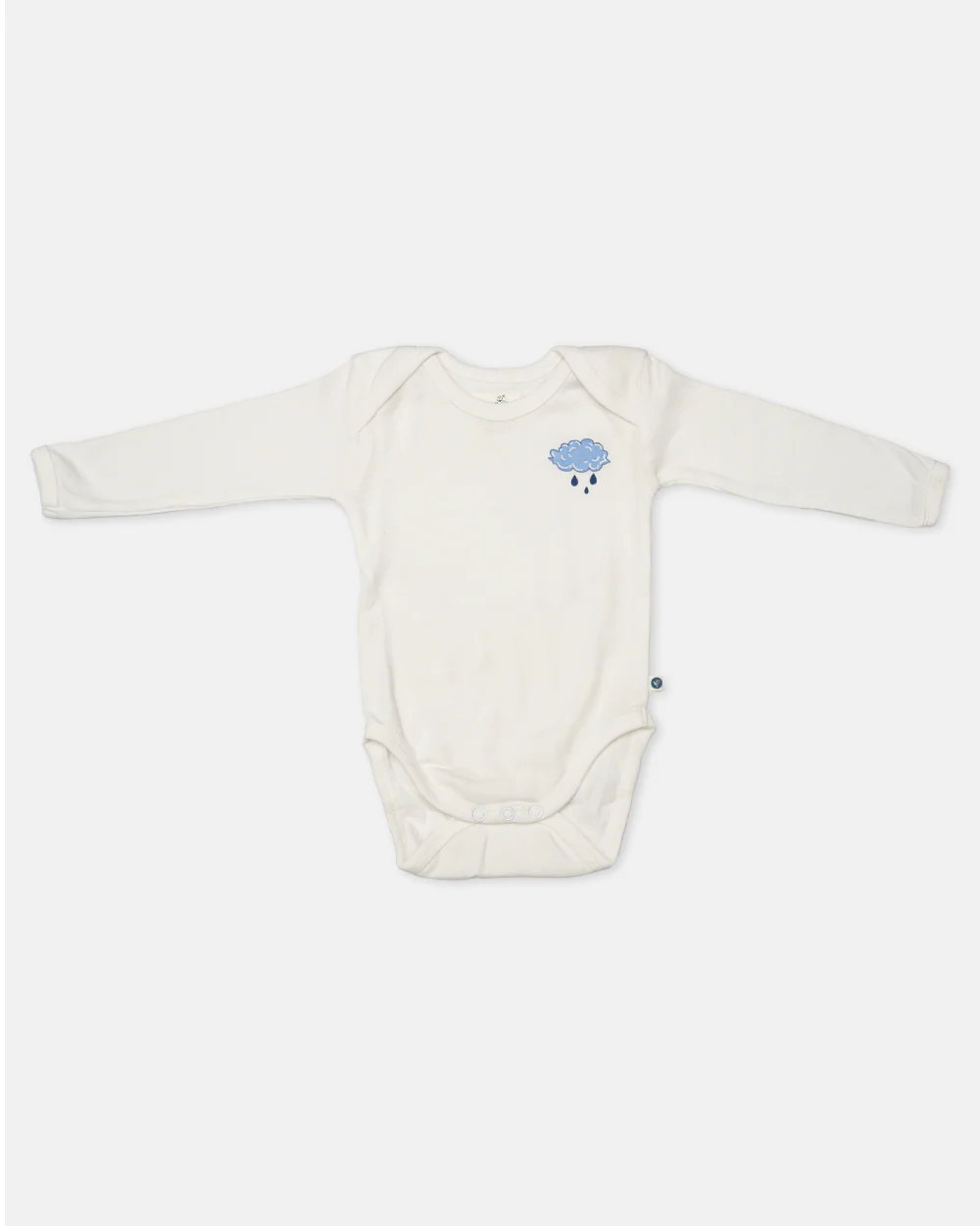 Cotton Bug White & Blue Bodysuit-Cloud-Organic Cotton-Full Sleeves-Pack of 3-For Infants - Image 6