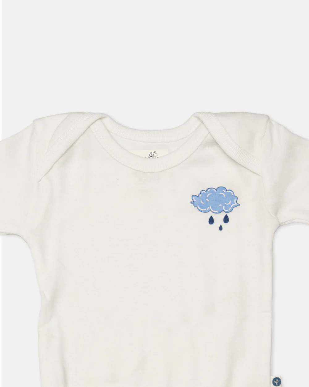 Cotton Bug White & Blue Bodysuit-Cloud-Organic Cotton-Full Sleeves-Pack of 3-For Infants - Image 9