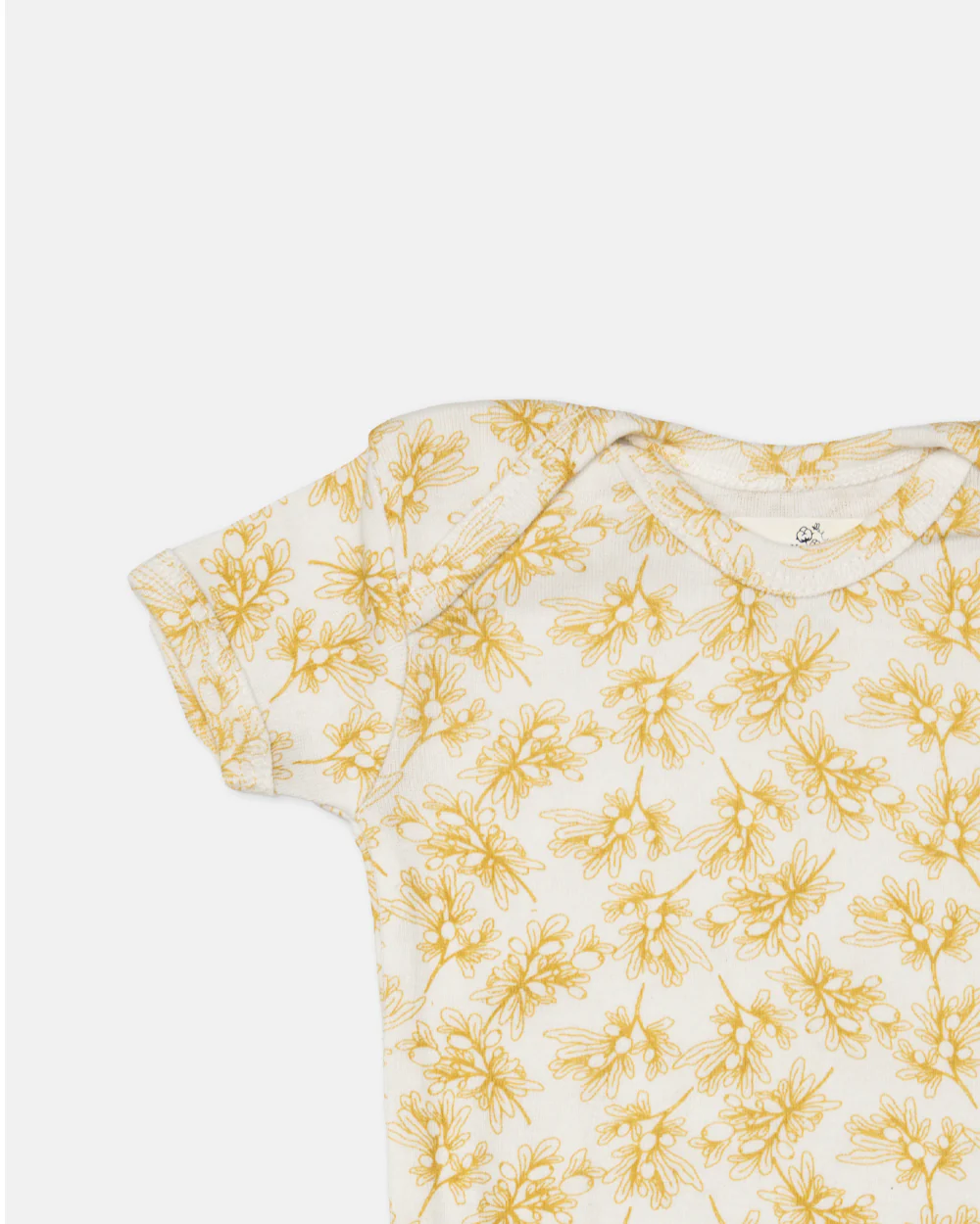 Cotton Bug White & Yellow Bodysuit-Printed-Organic Cotton-Half Sleeves-Pack of 3-For Infants - Image 11
