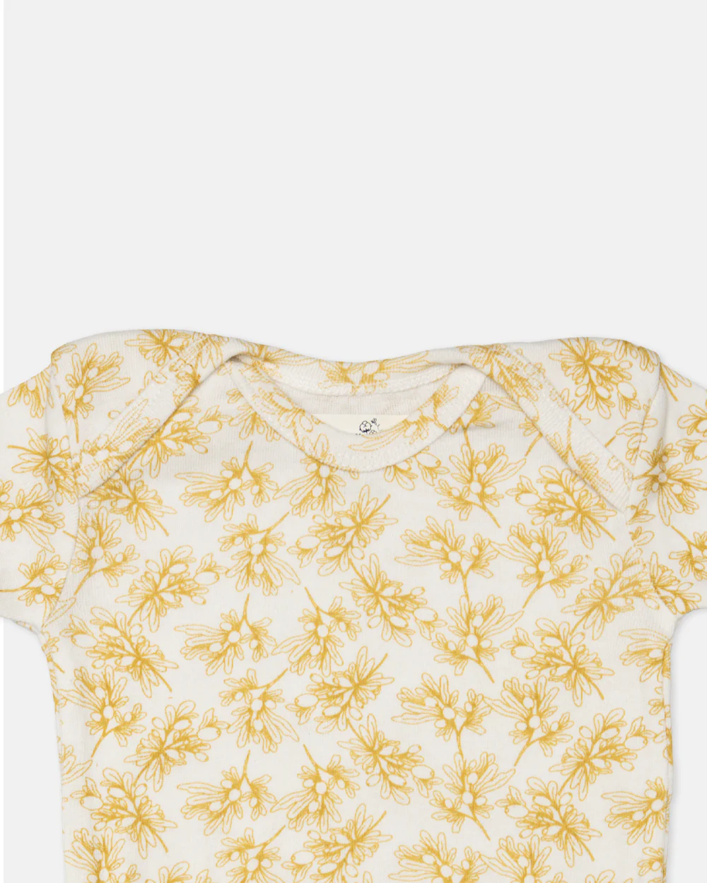 Cotton Bug White & Yellow Bodysuit-Printed-Organic Cotton-Half Sleeves-Pack of 3-For Infants - Image 12