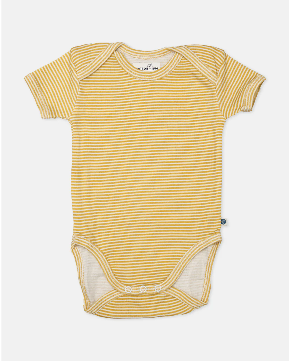 Cotton Bug White & Yellow Bodysuit-Printed-Organic Cotton-Half Sleeves-Pack of 3-For Infants - Image 16