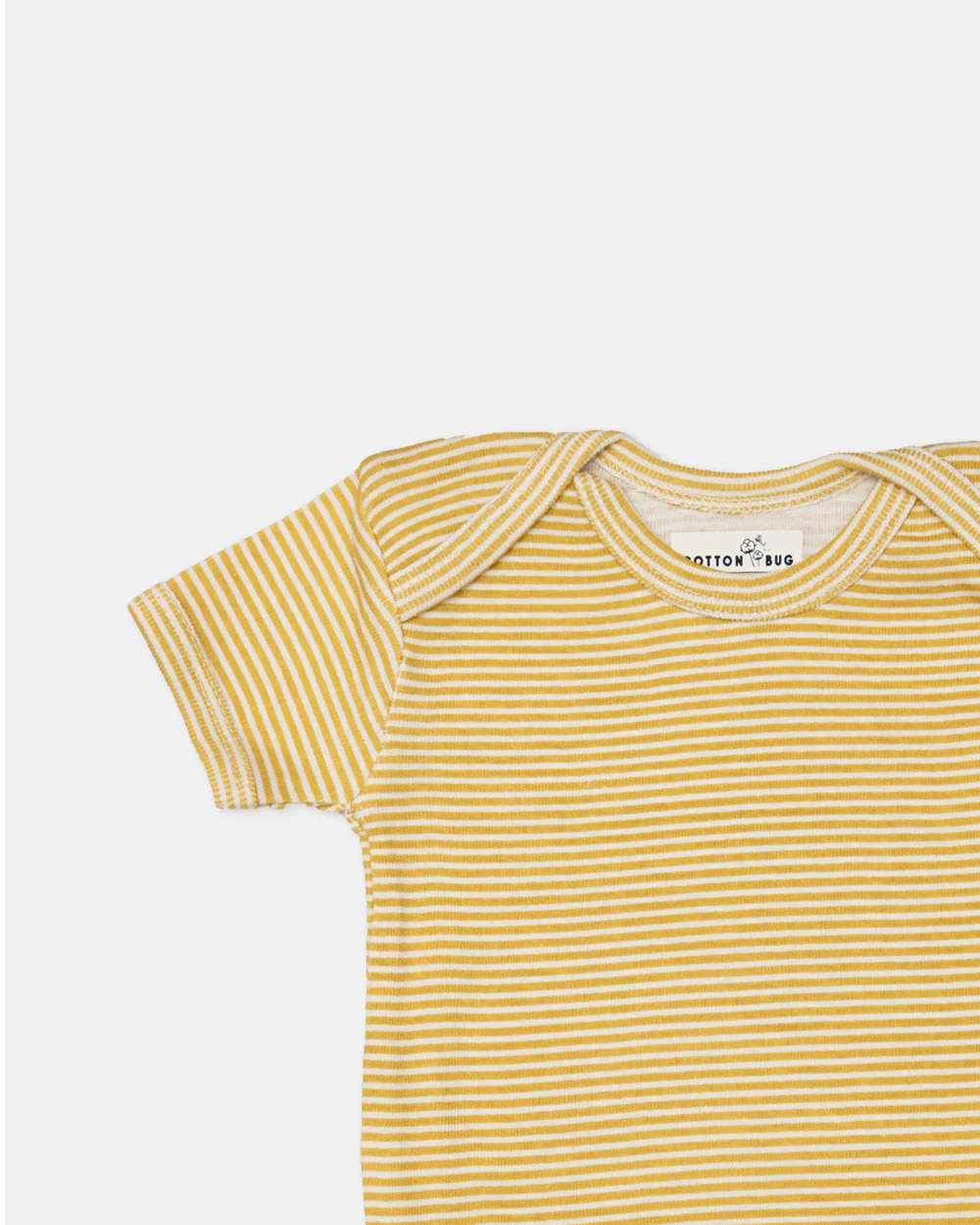 Cotton Bug White & Yellow Bodysuit-Printed-Organic Cotton-Half Sleeves-Pack of 3-For Infants - Image 17