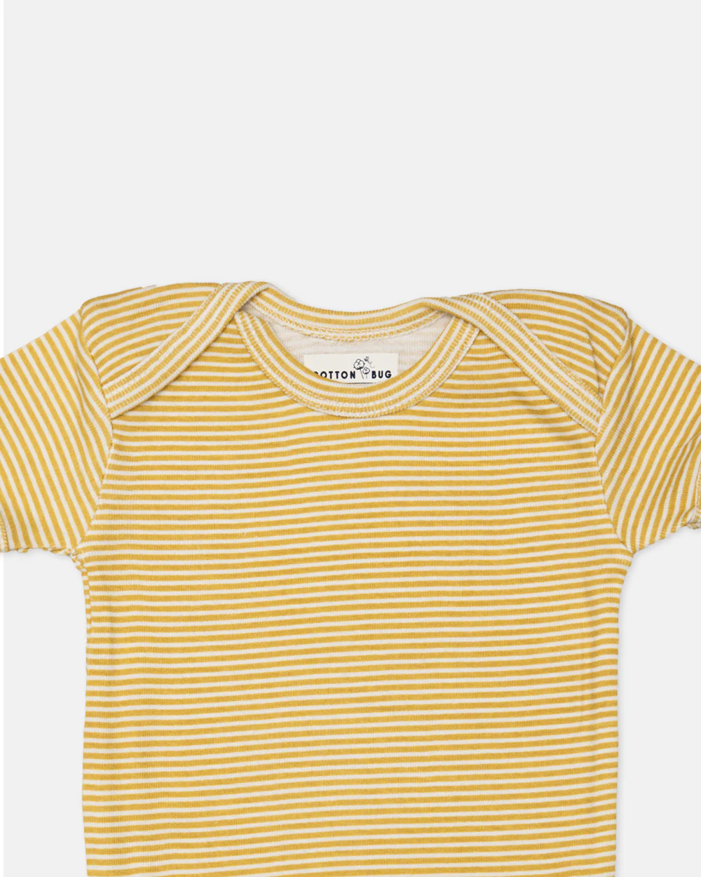 Cotton Bug White & Yellow Bodysuit-Printed-Organic Cotton-Half Sleeves-Pack of 3-For Infants - Image 18