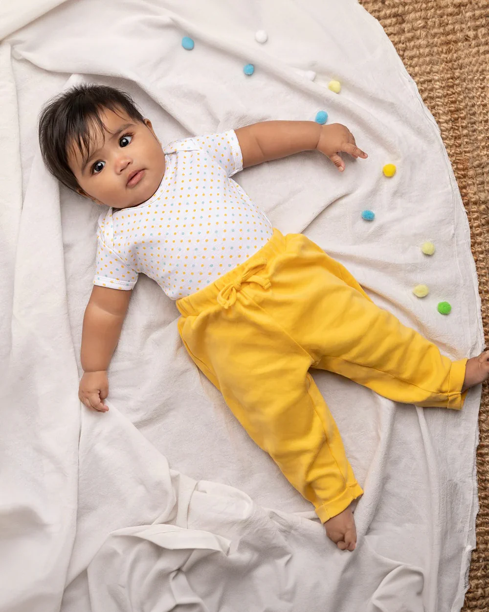 Cotton Bug White & Yellow Pajamas-Dragonfly-Organic Cotton-Pack of 2-For Infants - Image 8