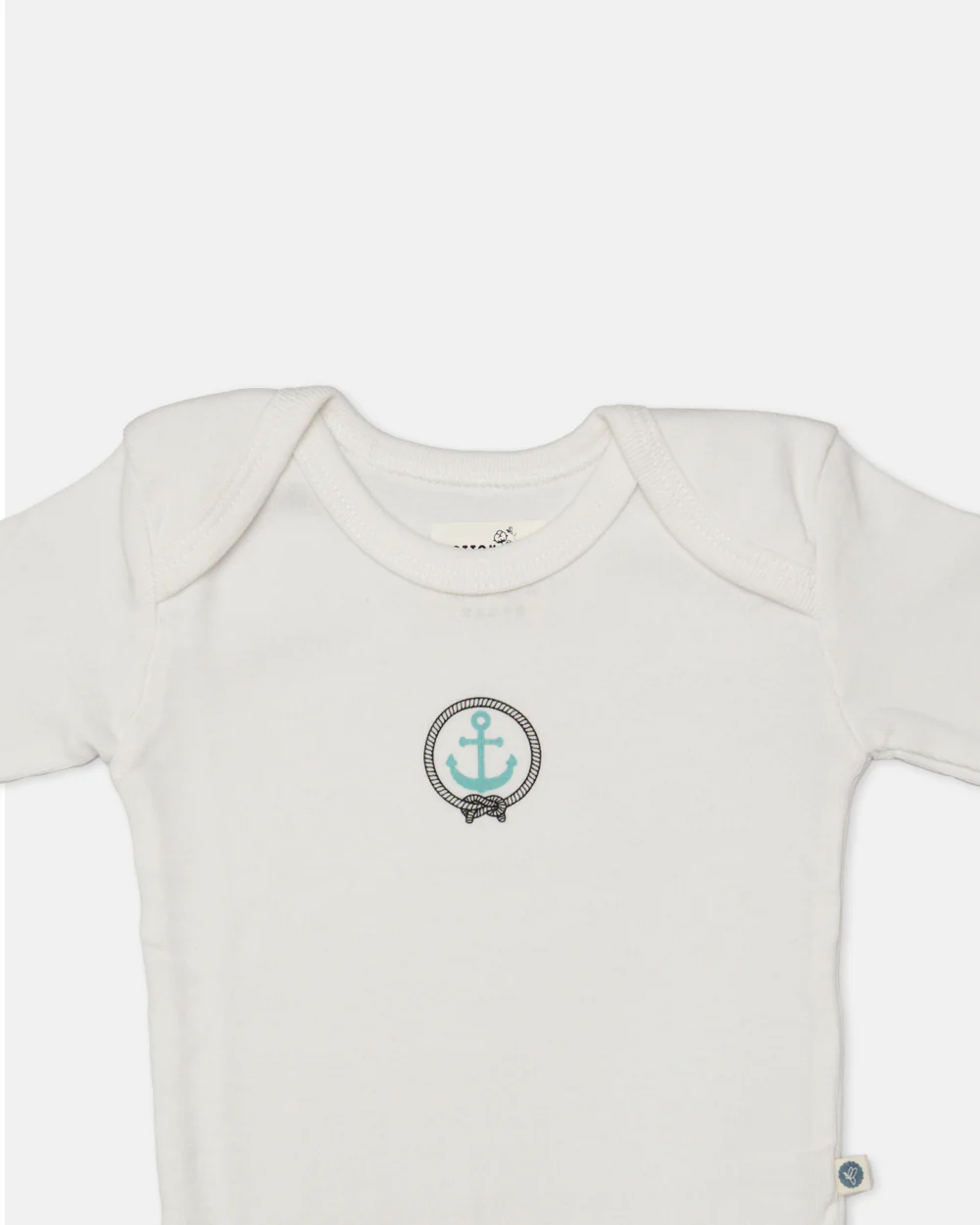Cotton Bug White Bodysuit-Anchor-Organic Cotton-Full Sleeves-Pack of 3-For Infants - Image 8