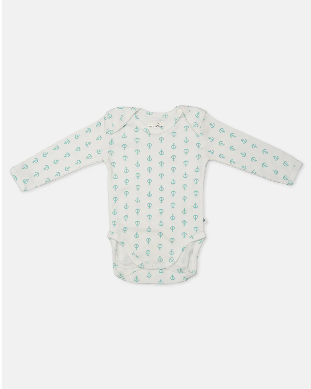 Cotton Bug White Bodysuit-Anchor-Organic Cotton-Full Sleeves-Pack of 3-For Infants - Image 9