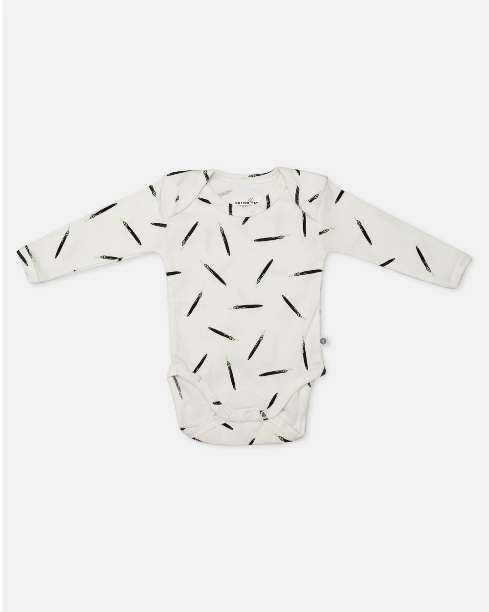 Cotton Bug White Bodysuit-Art Splash-Organic Cotton-Full Sleeves-Pack of 3-For Infants - Image 10