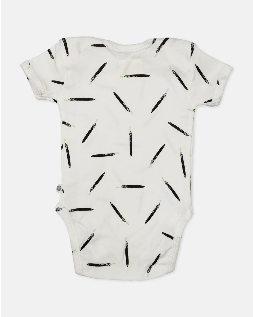 Cotton Bug White Bodysuit-Art Splash-Organic Cotton-Half Sleeves-Pack of 3-For Infants - Image 4
