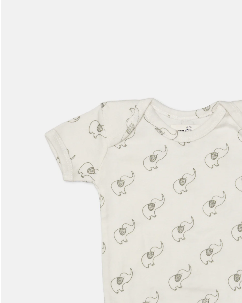 Cotton Bug White Bodysuit-Elephant-Organic Cotton-Half Sleeves-Pack of 3-For Infants - Image 13